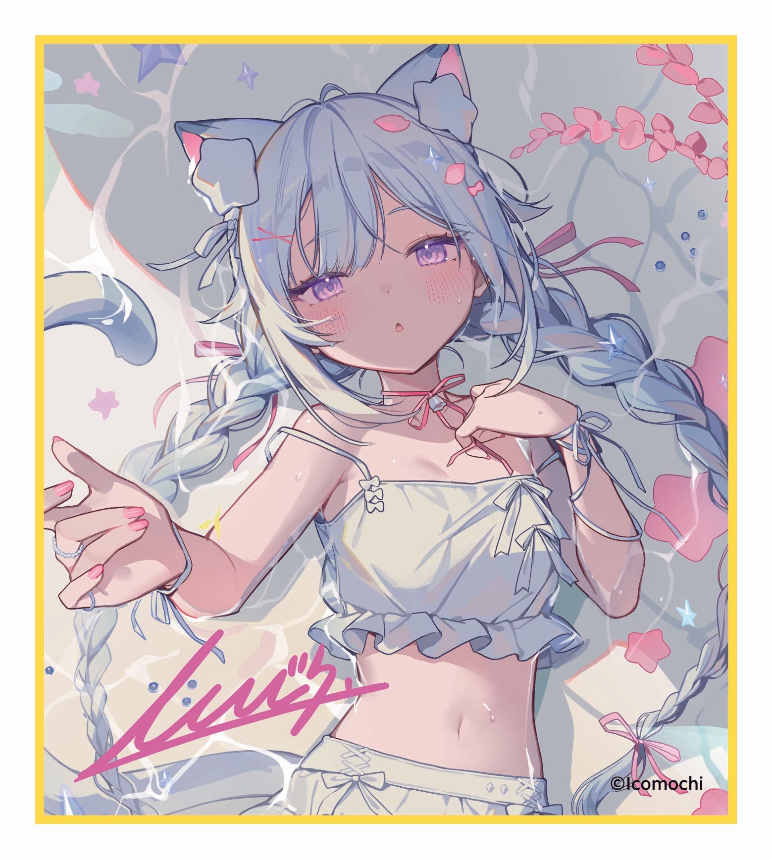 (Goods - Artboard) Nekomimi Futago ga Natsukisugitte Komacchau Random Art Board Mishikuro (Blind Box -Single)