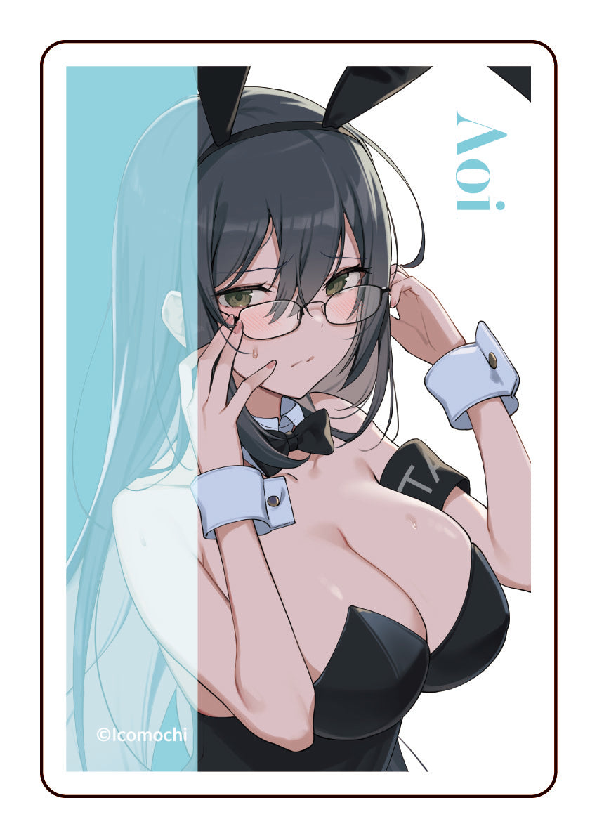 (Goods - Accessory) Kuudere Bunny Girl & IchaAma ASMR Staff Pass Black Bunny Aoi-chan