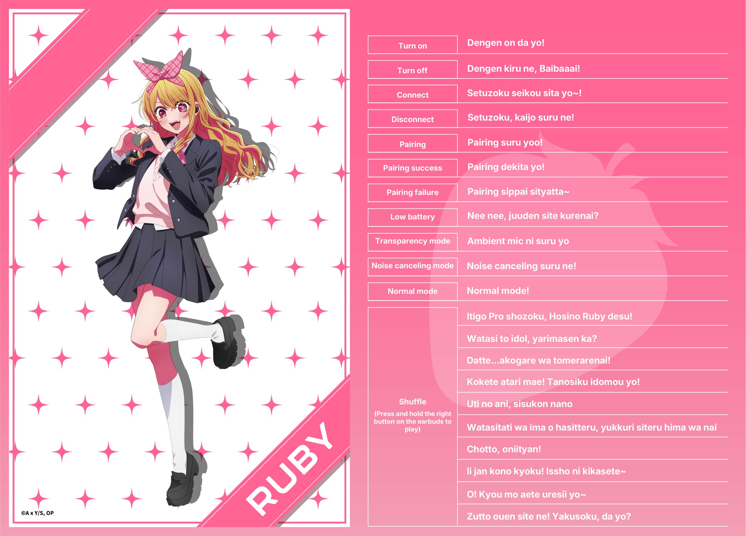 (Goods - Earphones) OSHI NO KO True Wireless Earphones