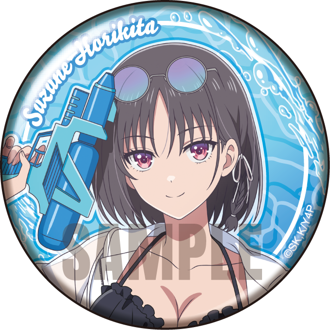 (Goods - Badge) Classroom of the Elite Tin Badge Set Water-side Fun Ver. - Suzune Horikita & Kei Karuizawa