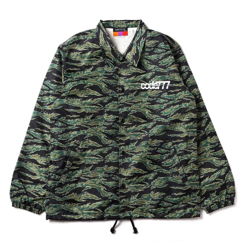 Evangelion] RADIO EVA THE BEAST Camouflage Coach Jacket Green
