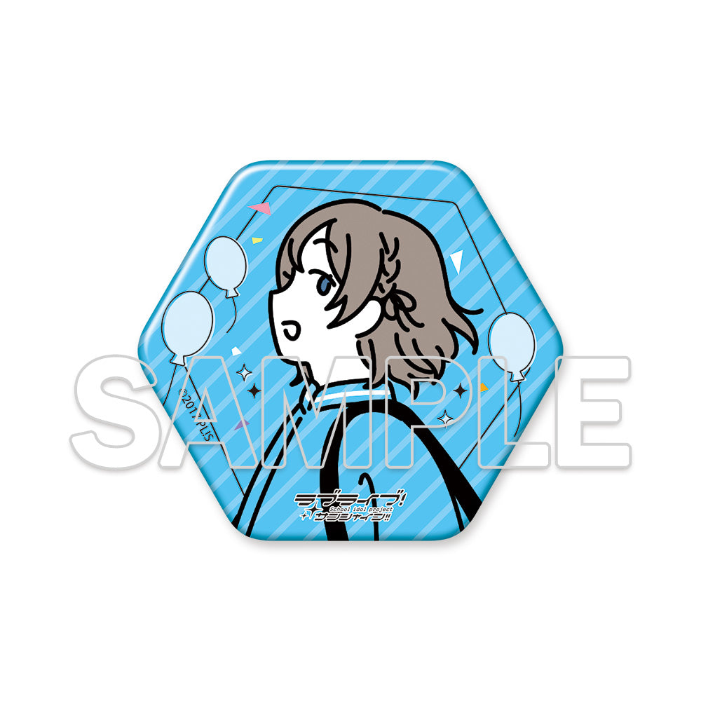 (Goods - Badge) Love Live! Series Wear the Seasons on Your Walks. Hexagonal Tin Badge - You Watanabe