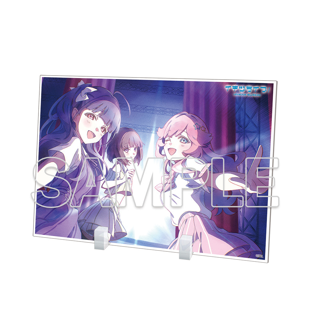(Goods - Ornament) IKIZULIVE! LOVELIVE! BLUEBIRD Acrylic Plate 1st LIVE Ver. - Miracle & Noriko & Shion