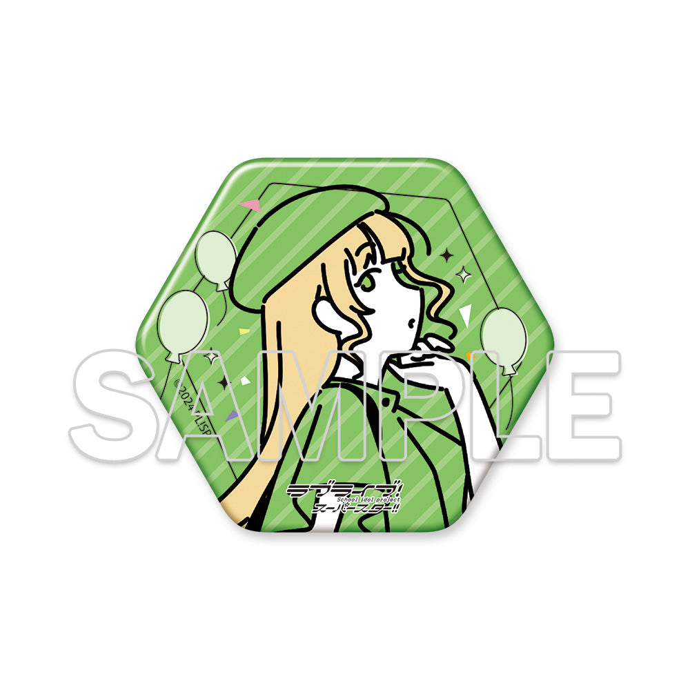 (Goods - Badge) Love Live! Series Wear the Seasons on Your Walks. Hexagonal Tin Badge - Sumire Heanna