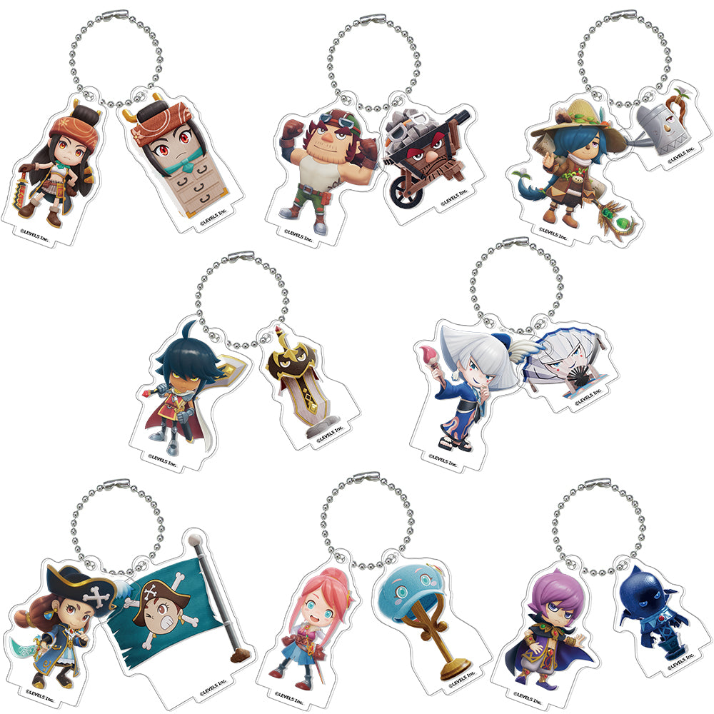 (Goods - Keychain) FANTASY LIFE i: The Girl Who Steals Time Buddy Character Tradable Acrylic Twin Keychain Stand Vol.1 Individual (Blind Box - Single)