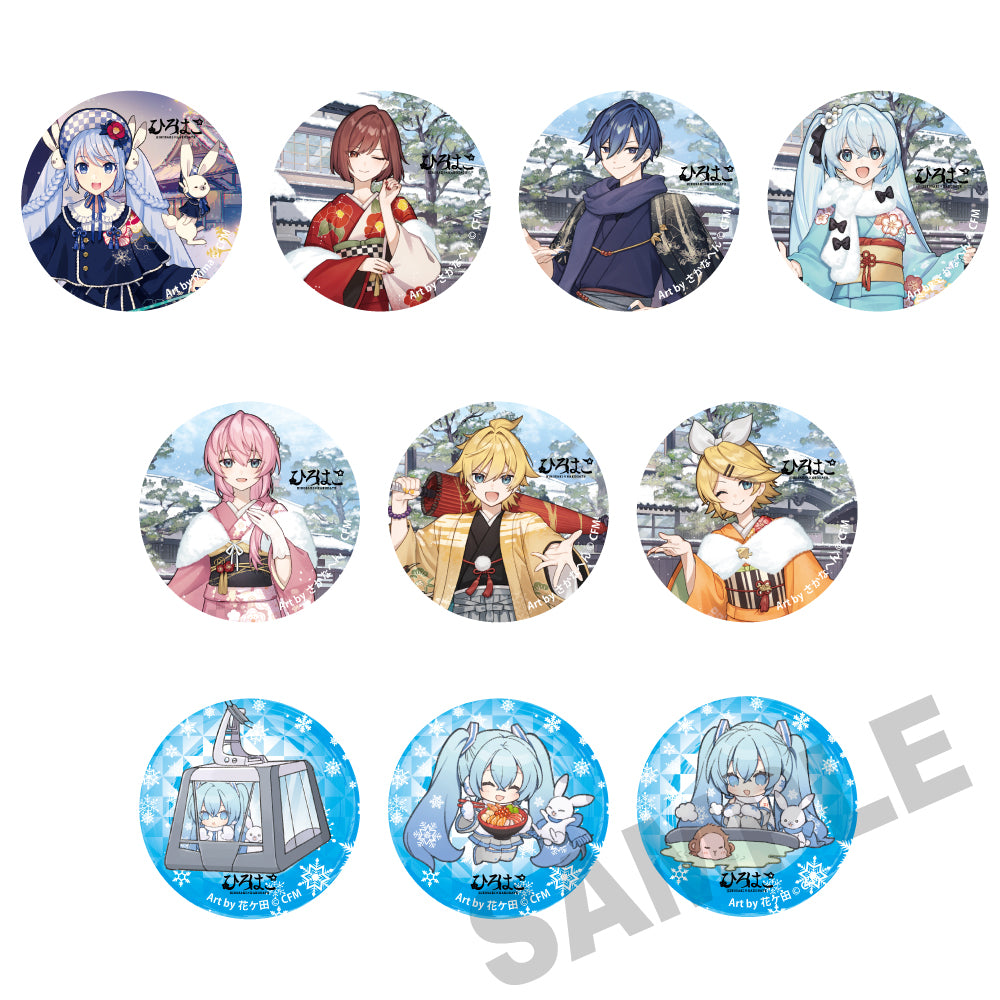 (Goods - Badge) Snow Miku x Hirohako Glimmering Tradable Tin Badges Hakodate 25-26 - 10 Types [1 Piece] (Blind Box - Single)