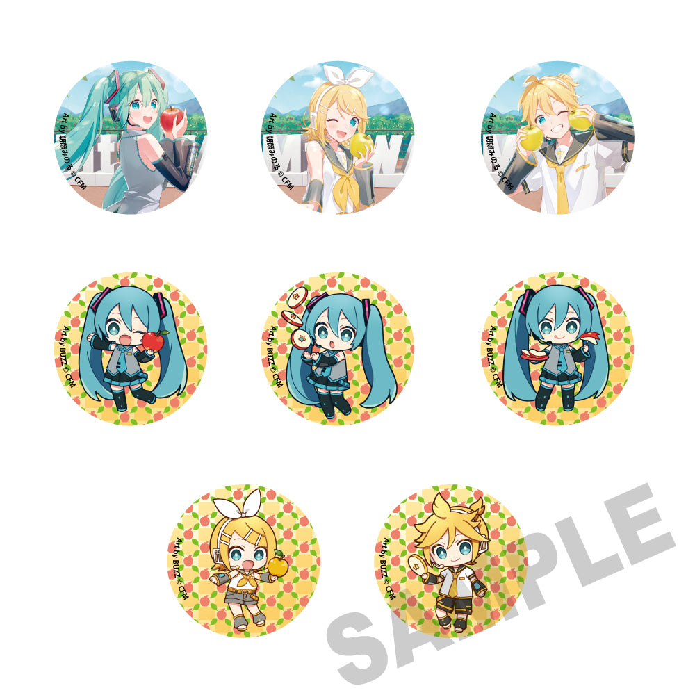 (Goods - Badge) Hatsune Miku × Hirosaki Apple Glimmering Tradable Tin Badges Hirosaki - 8 Types [1 Piece] (Blind Box - Single)