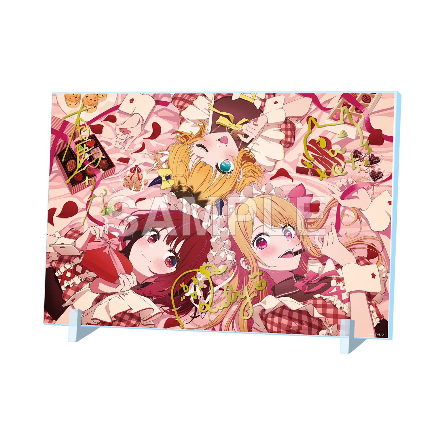 (Goods - Acrylic Stand)  Oshi no Ko Acrylic Panel w/ Foil-stamped Signature Valentine's Day 2025 ver.