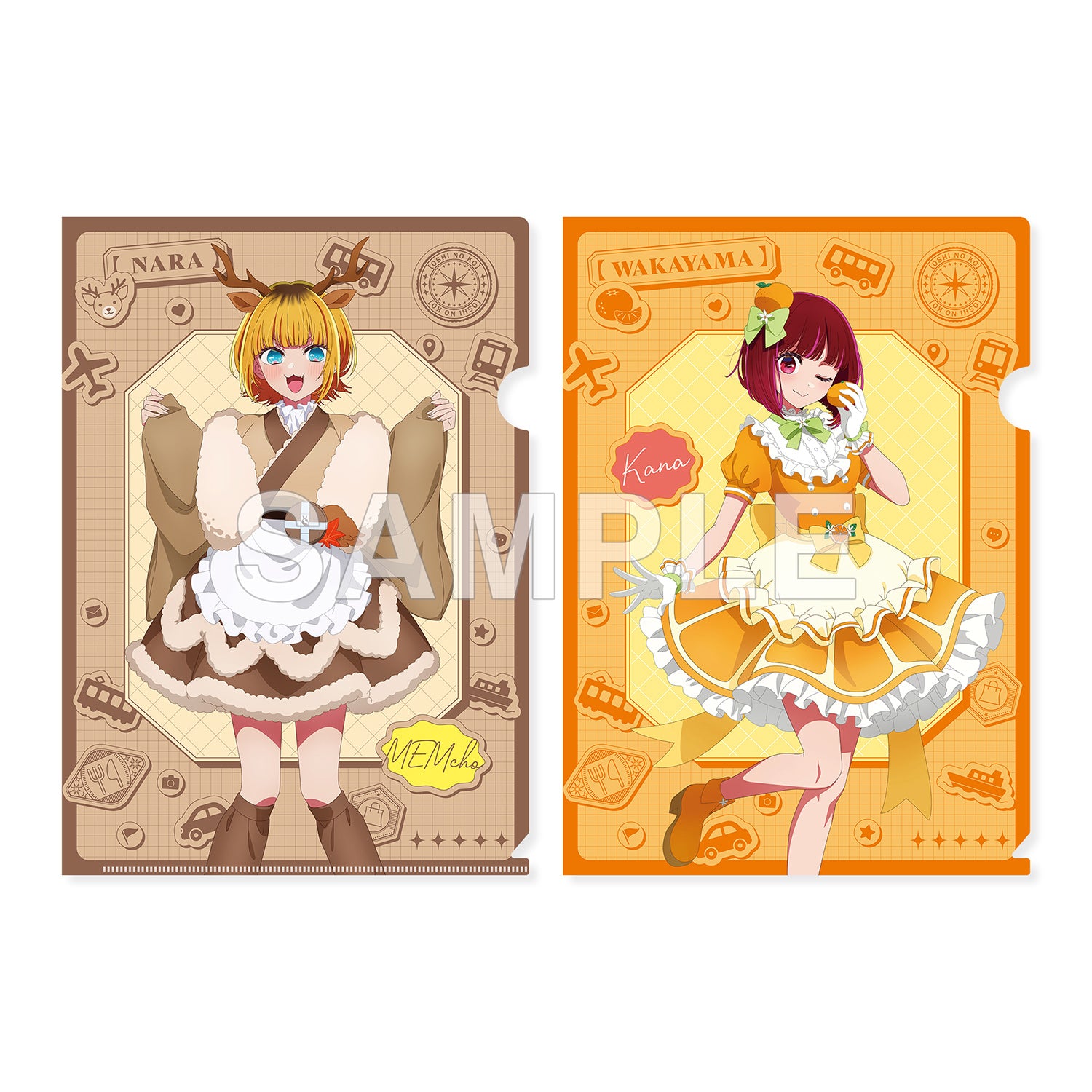 (Goods - File Folder ) Oshi no Ko [47 TODOFUKEN NO KO] File Folder  Set MEMcho (Nara Prefecture) & Kana Arima (Wakayama Prefecture)