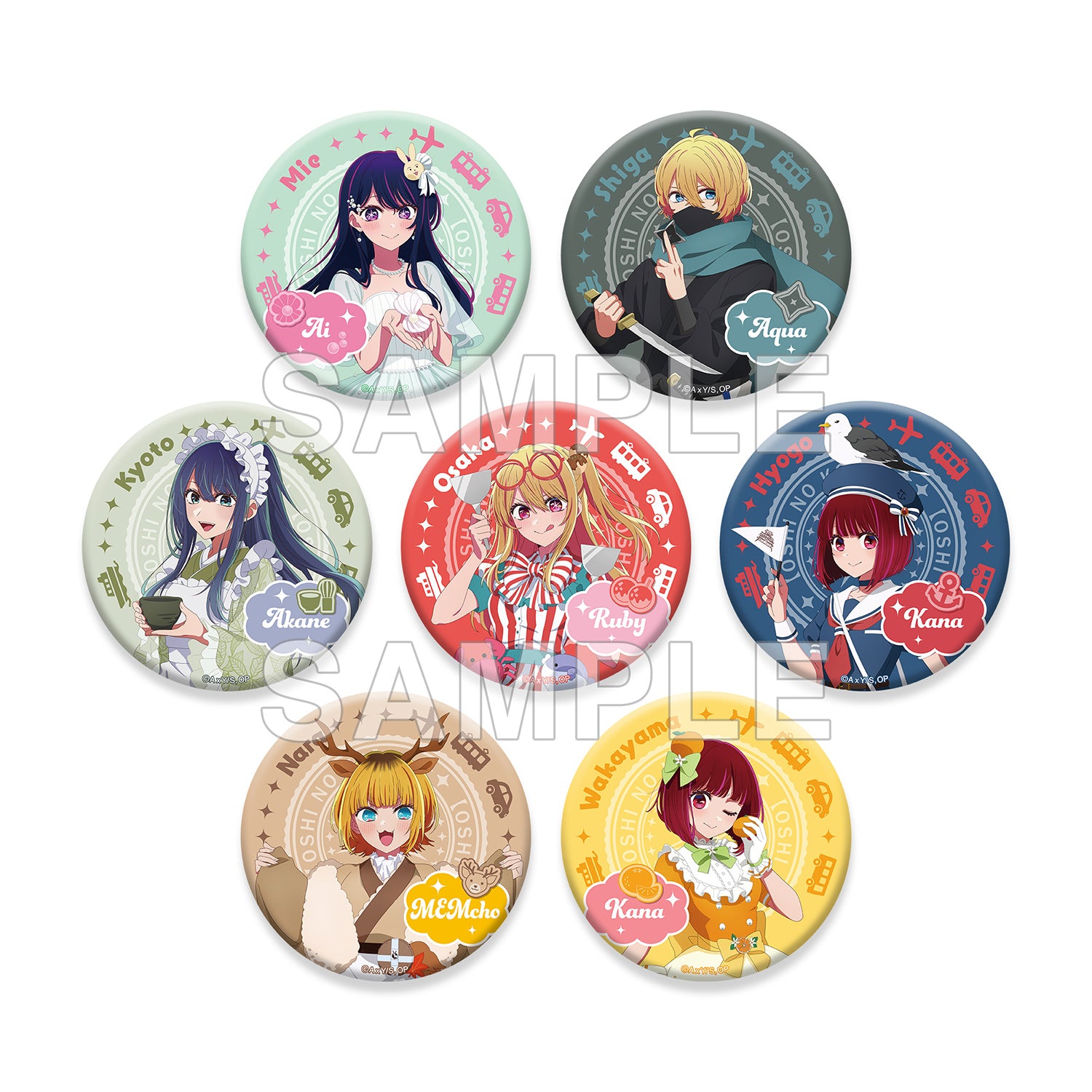 (Goods - Badge) Oshi no Ko [47 TODOFUKEN NO KO] Tradable Tin Badges Kinki Area (Blind Box - Single)