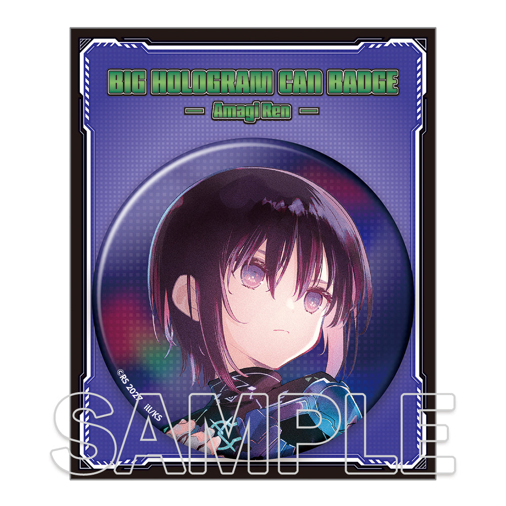 (Goods - Badge) Wizard's Brain 25th Anniversary Big Holographic Tin Badge - Ren Amagi