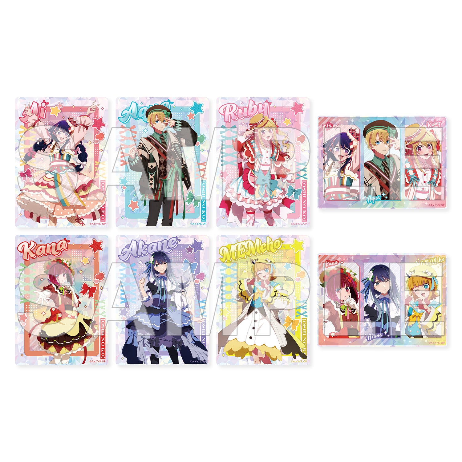 (Goods - Card) Oshi no Ko Tradable Holographic Acrylic Card Colorful Ver. (Blind Box - Single)