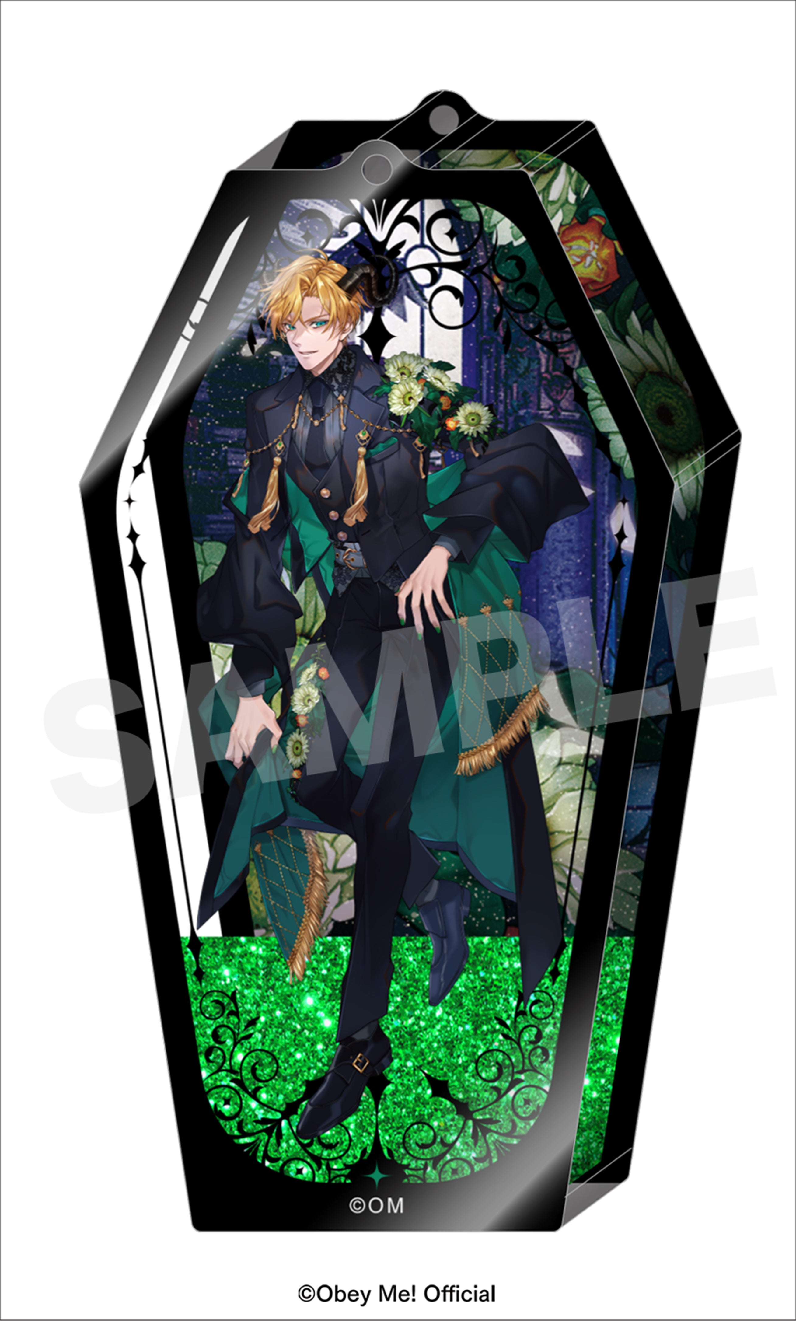 [Obey Me!] 5th Anniversary Oil-in Acrylic Keychain / Satan