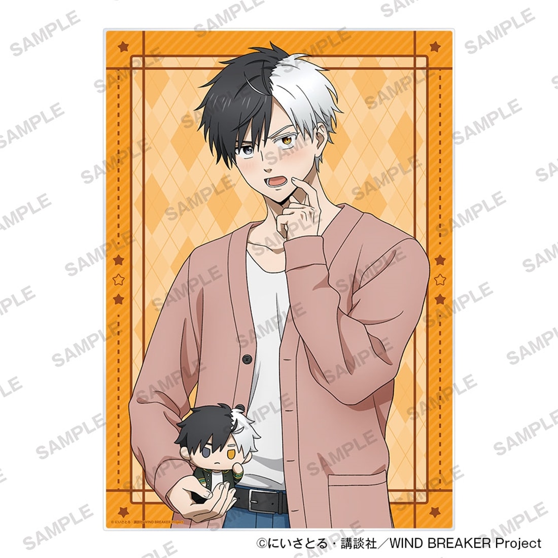 (Goods - Art Board) TV Anime WIND BREAKER Acrylic Board Together with Plushies Ver. - Haruka Sakura