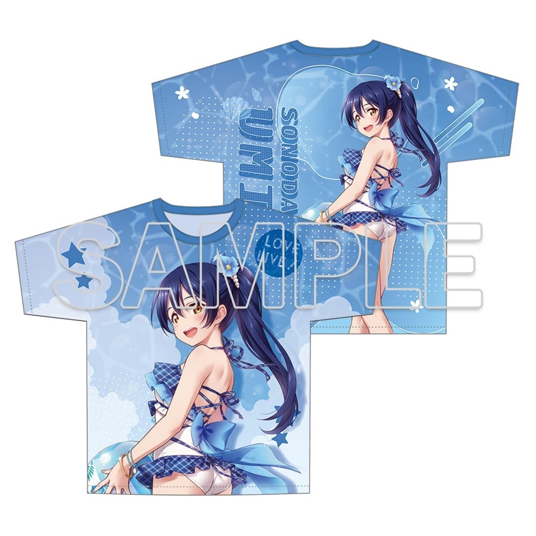 (Goods - Shirt) Love Live! Full Graphic T-shirt Ver. Swimsuit - Umi Sonoda