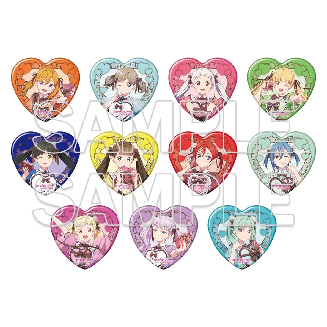 (Goods - Badge) Love Live! Superstar!! Liella! Tradable Heart-shaped Tin Badge Ver. Valentine 2026 (Blind Box - Single)