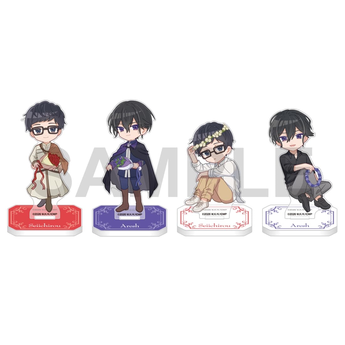 (Goods - Acrylic Stand) Isekai Office Worker: The Other World's Books Depend on the Bean Counter Tradable Mini-Character Acrylic Stand Flower Ver. (Blind Box - Single)
