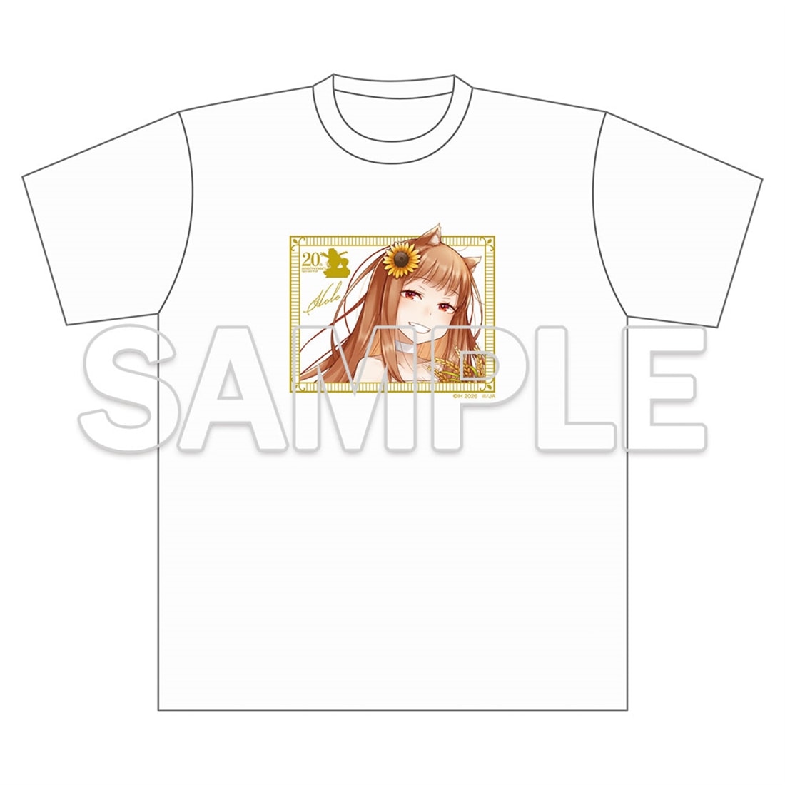 (Goods - Shirt) Spice and Wolf Light Novel Series 20th Anniversary T-Shirt - Bride Ver. - Extra Large
