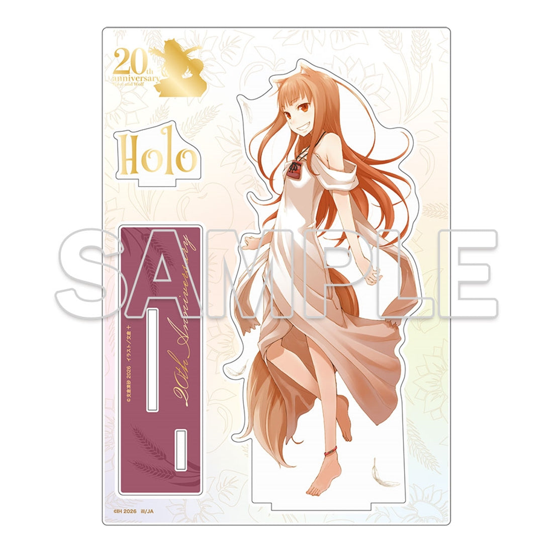 (Goods - Acrylic Stand) Spice and Wolf Light Novel Series 20th Anniversary Acrylic Figure Holo ~Wing~