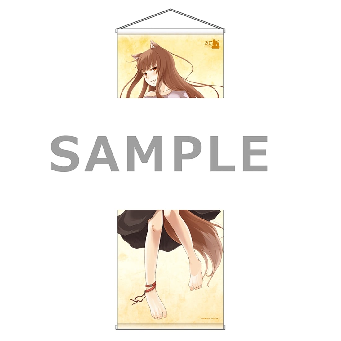 (Goods - Wall Scroll) Spice and Wolf Light Novel Series 20th Anniversary Big Wall Scroll - Body Pillow A Ver.