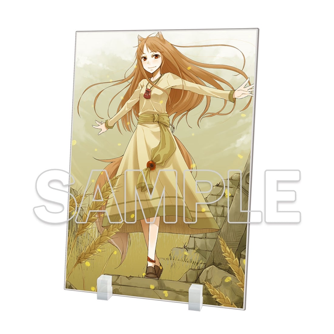 (Goods - Acrylic Stand) Spice and Wolf Light Novel Series 20th Anniversary Big Acrylic Plate B