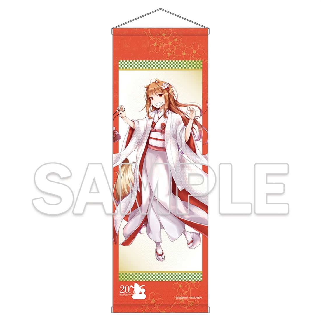 (Goods - Wall Scroll) Spice and Wolf Light Novel Series 20th Anniversary Hanging Scroll-style Wall Scroll - White Kimono Ver.