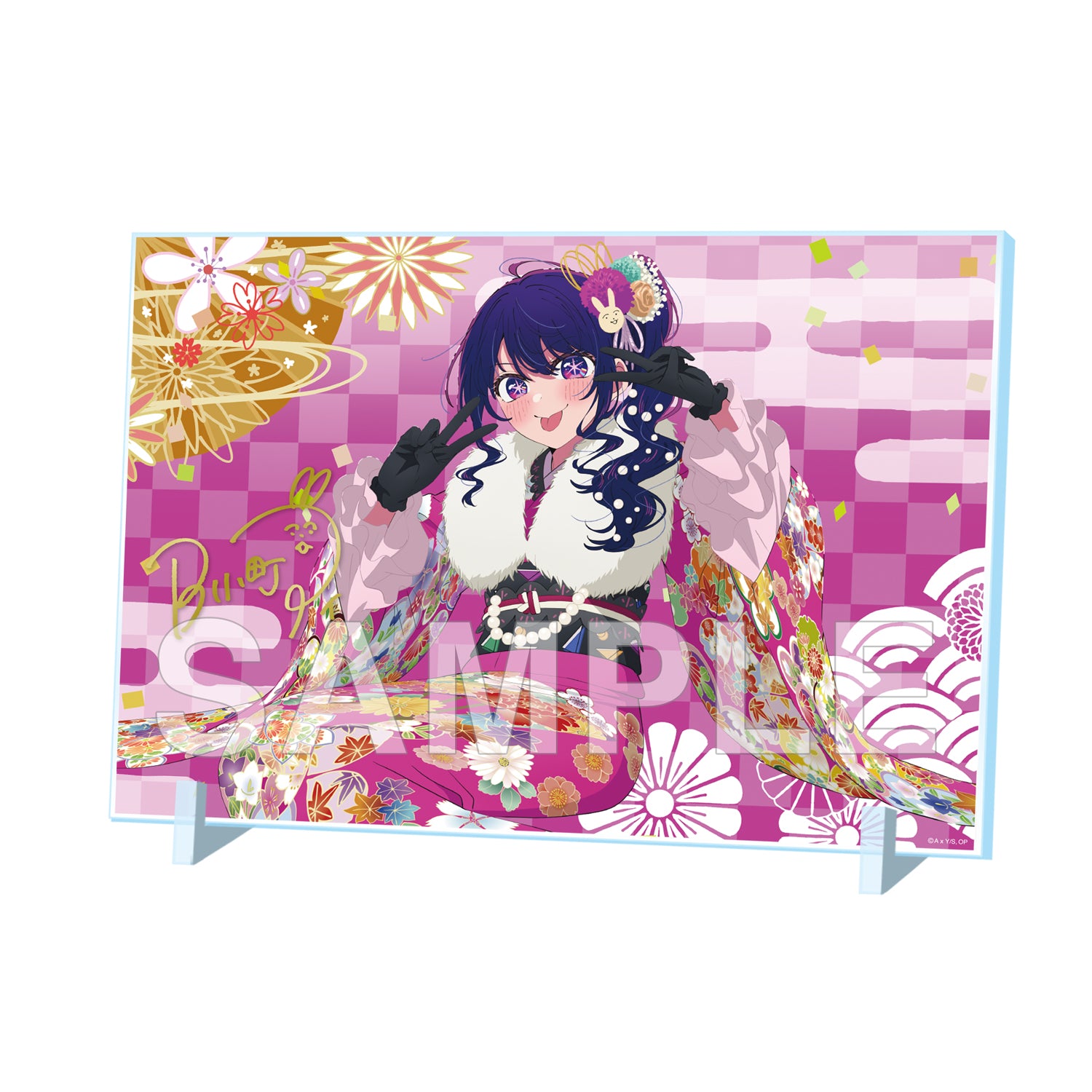 (Goods - Acrylic Stand) Oshi no Ko Acrylic Panel w/ Foil-stamped Signature - Ai New Year 2026 ver.
