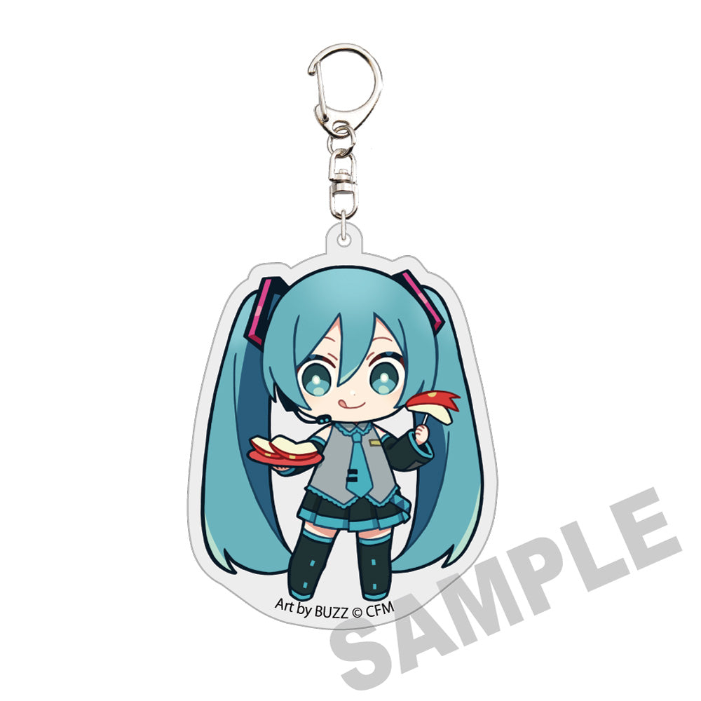 (Goods - Keychain) Hatsune Miku × Hirosaki Apple Die-cut Acrylic Keychain Hatsune Miku - Apple Rabbit Slices - Art by BUZZ
