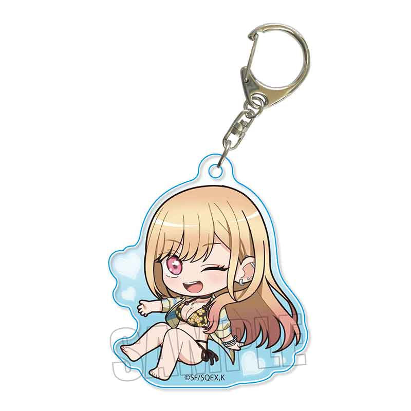 (Goods - Keychain) My Dress-Up Darling Pukasshu Acrylic Keychain Marin Kitagawa (Blue)