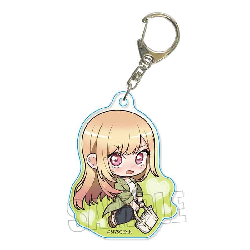 (Goods - Keychain) My Dress-Up Darling Pukasshu Acrylic Keychain Marin Kitagawa (Green)