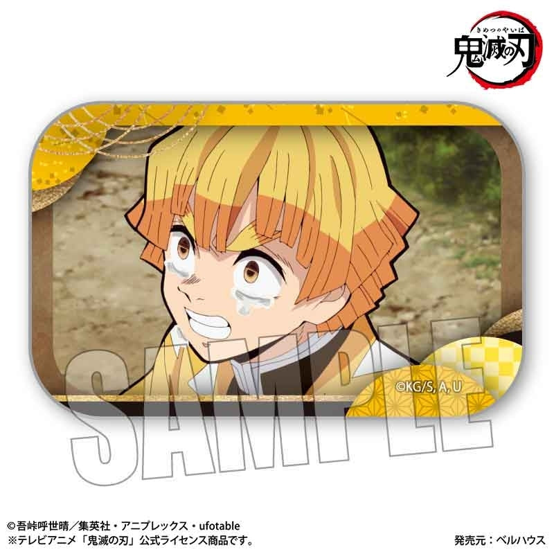 (Goods - Badge) Demon Slayer: Kimetsu no Yaiba TV Anime Tanjiro Kamado, Unwavering Resolve Arc Memories Square Button Badge Zenitsu Agatsuma