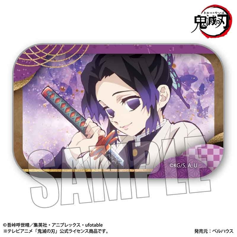 (Goods - Badge) Demon Slayer: Kimetsu no Yaiba TV Anime Tanjiro Kamado, Unwavering Resolve Arc Memories Square Button Badge Shinobu Kocho
