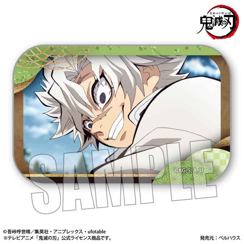 (Goods - Badge) Demon Slayer: Kimetsu no Yaiba TV Anime Tanjiro Kamado, Unwavering Resolve Arc Memories Square Button Badge Sanemi Shinazugawa