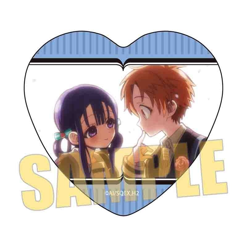 (Goods - Badge) Toilet-bound Hanako-kun Memories Heart-Shaped Badge 3 Akane Aoi & Aoi Akane