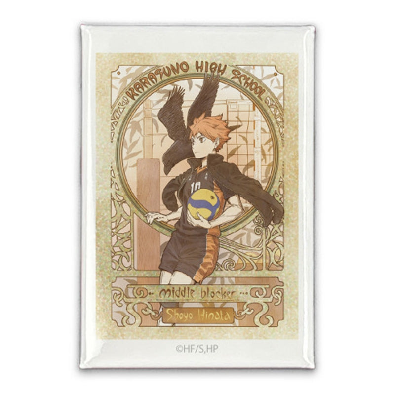 (Goods - Badge) Haikyu!! Shoyo Hinata Square Button Badge Flying Ver.