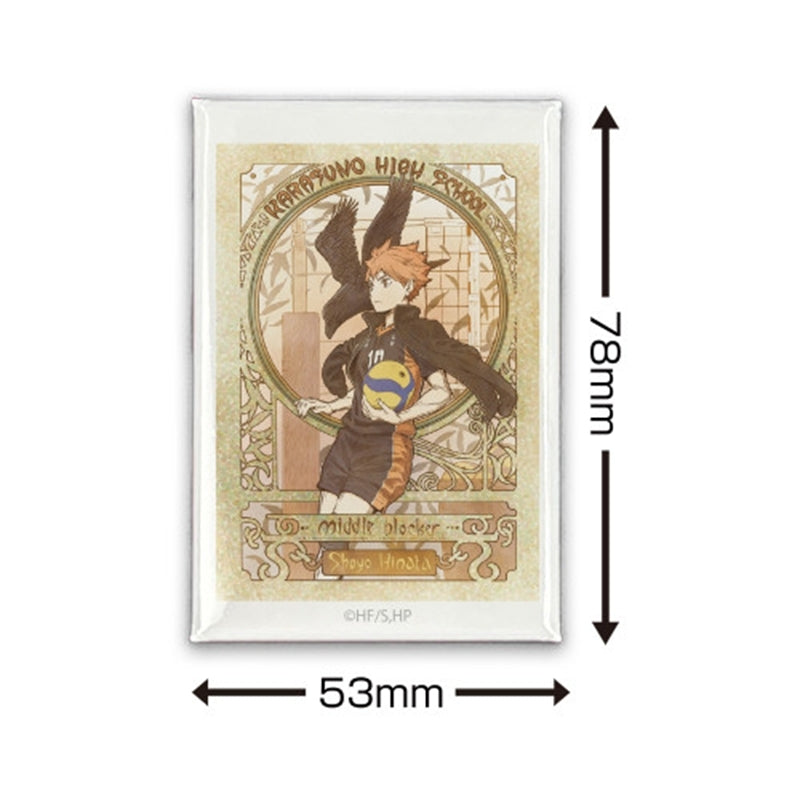(Goods - Badge) Haikyu!! Shoyo Hinata Square Button Badge Flying Ver.