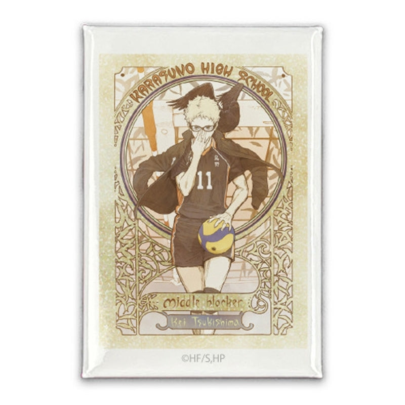 (Goods - Badge) Haikyu!! Kei Tsukishima Square Button Badge Flying Ver.