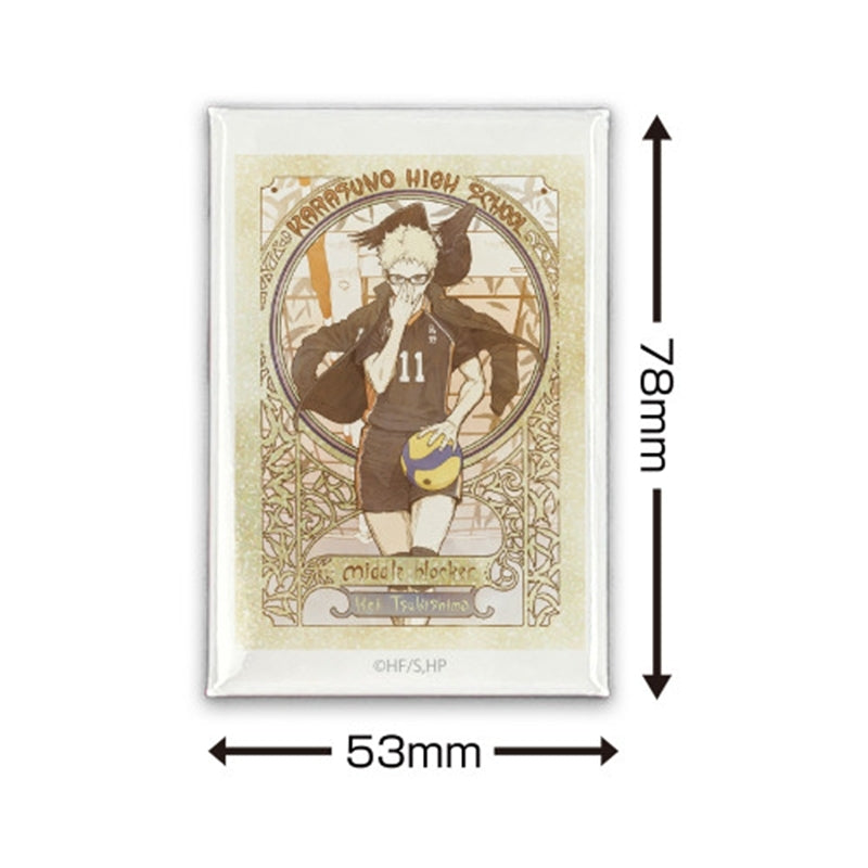 (Goods - Badge) Haikyu!! Kei Tsukishima Square Button Badge Flying Ver.