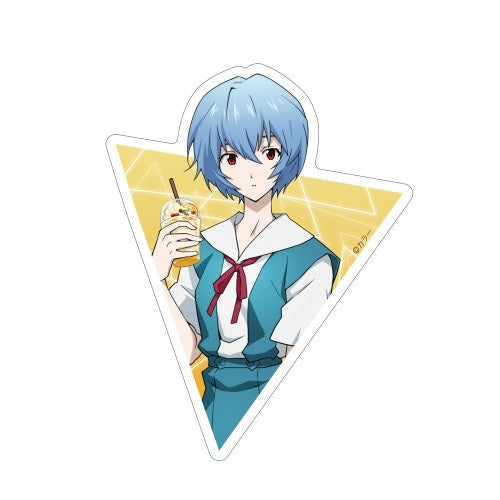 (Goods - Sticker) EVANGELION feat. Exclusive Art Rei Ayanami Outdoor Use Sticker School Uniform Ver.