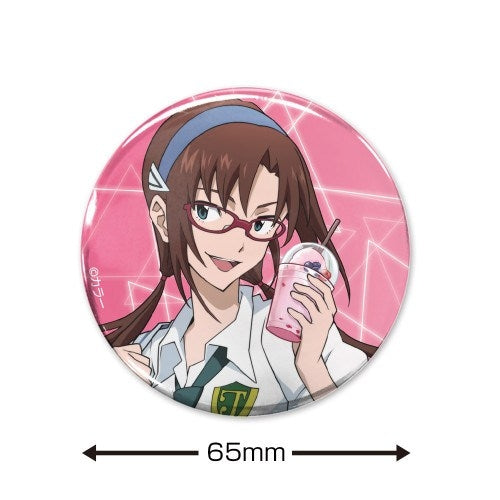 (Goods - Badge) EVANGELION feat. Exclusive Art Mari Makinami Illustrious 65mm Button Badge School Uniform Ver.