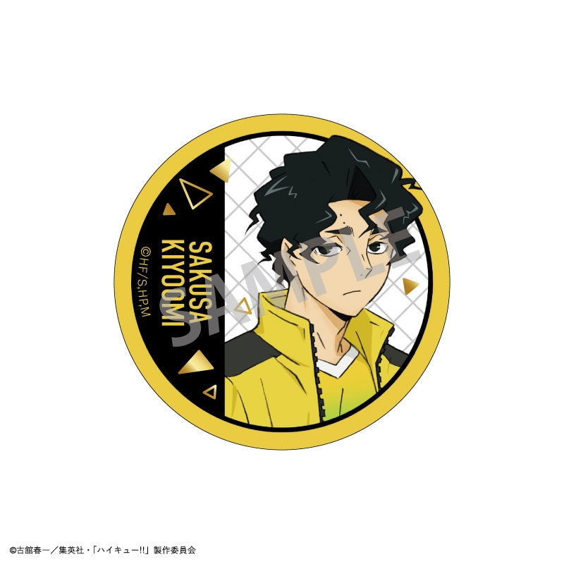 ハイキュー　フルカラー 箔押し　缶バッジ　遠征　ユニフォーム　1BOX uvpa 新品 ハイキュー ユニフォーム 遠征 スクエア缶バッジ まるかく