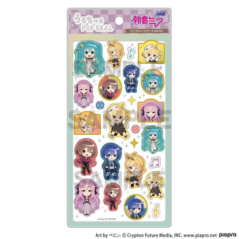 (Goods - Sticker) Hatsune Miku Uruchuru POP SEAL Hannari