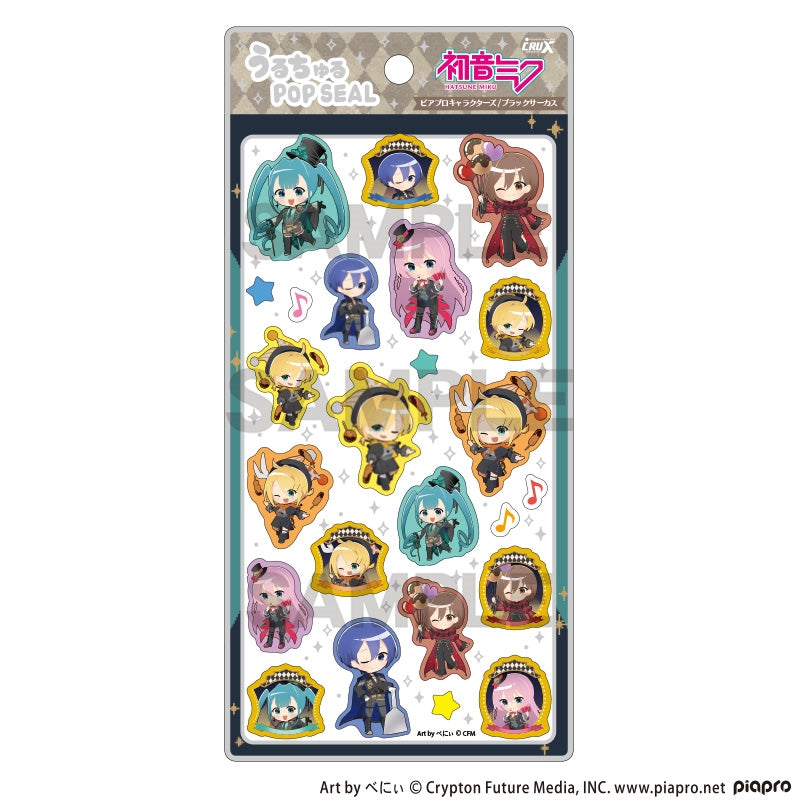 (Goods - Sticker) Hatsune Miku Uruchuru POP SEAL Black Circus