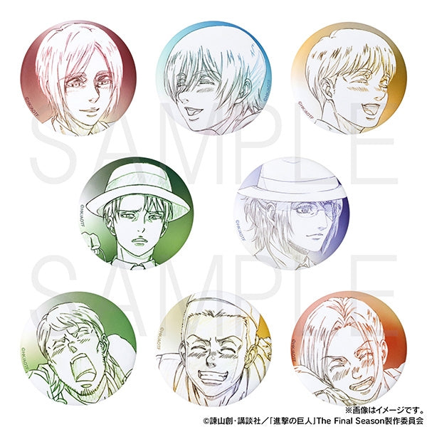 [Attack on Titan] Key Animation Art Button Badge Collection (Blind Box -Single)