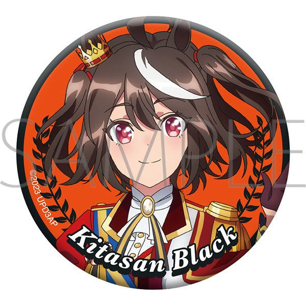 [Uma Musume Pretty Derby] Season 3 Holographic Button Badge / Kitasan Black (Kechigan no Shimai Hana) Ver.