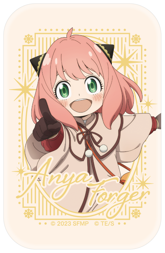 [SPY x FAMILY] CODE: White The Movie Square Button Badge / Forger Family