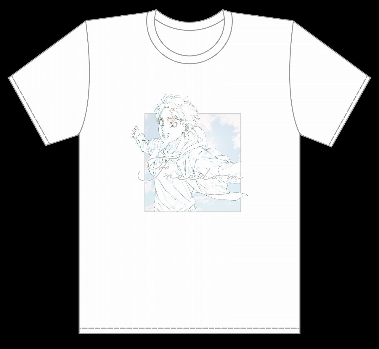 [Attack on Titan] T-shirt Key Animation Art / Eren (XL)