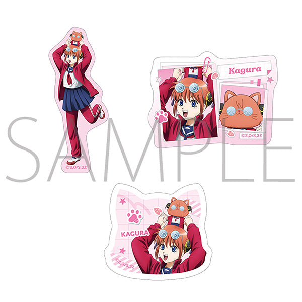 (Goods - Sticker) Class 3-Z GINPACHI SENSEI withCAT Sticker Set Kagura