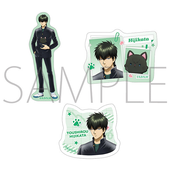 (Goods - Sticker) Class 3-Z GINPACHI SENSEI withCAT Sticker Set Toshiro Hijikata