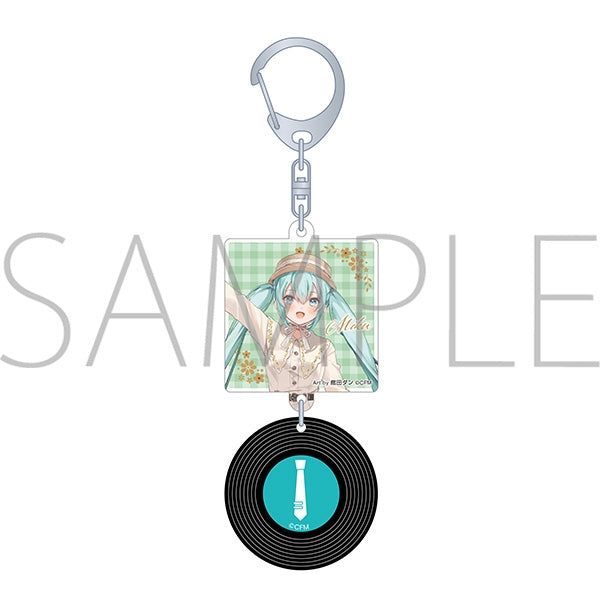 (Goods - Keychain) Hatsune Miku Series Record Style Keychain Leisure Festival A Hatsune Miku
